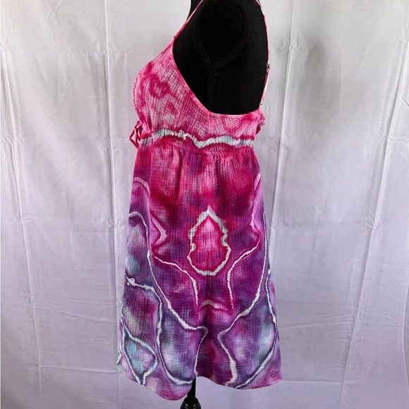 Hand dyed Woman’s Plunge Front Coverup - Picture 4 of 9